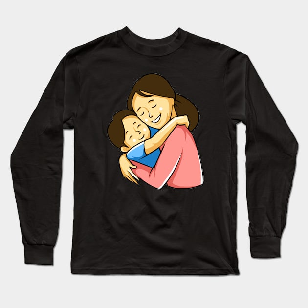 Hug Mother Long Sleeve T-Shirt by fromherotozero